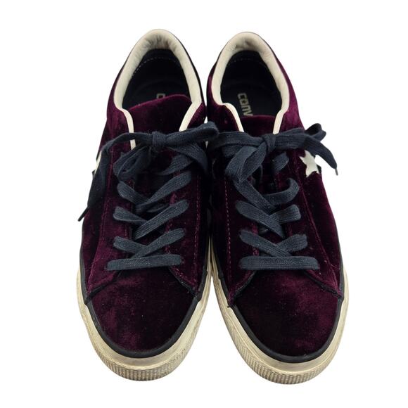 Converse Sneakers Womens 8.5 Purple Velvet One Star Platform Ox Low Top Casual - Picture 5 of 12